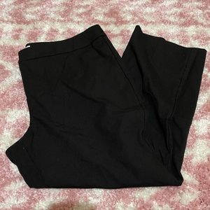 Black tapered trousers